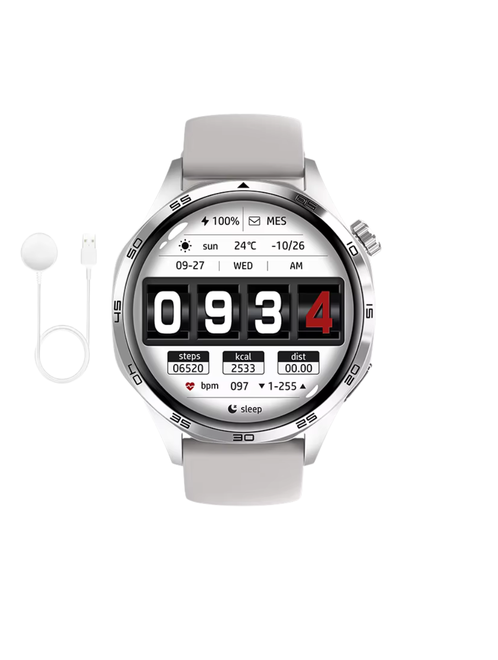 Bold Smartwatch met AI-assistentie + 2 Smartwatch bandjes & draadloze oplader