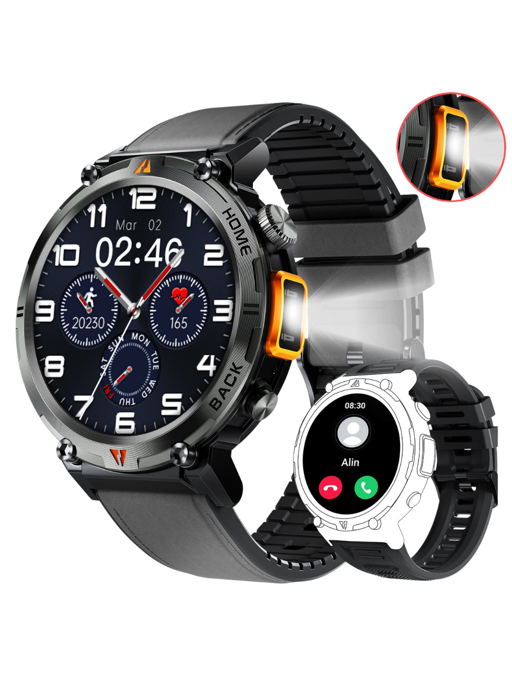 FORCE Smartwatch Heren - 1.45