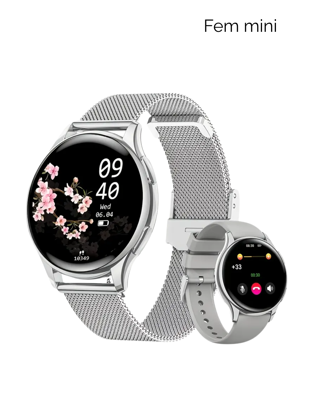 Fem Smartwatch met AMOLED-scherm + Extra Polsbandje