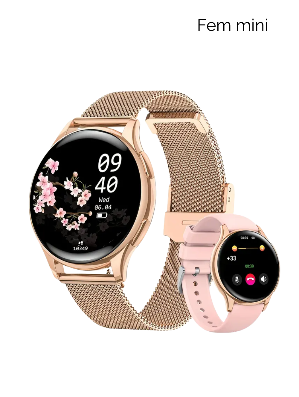 Fem Smartwatch met AMOLED-scherm + Extra Polsbandje