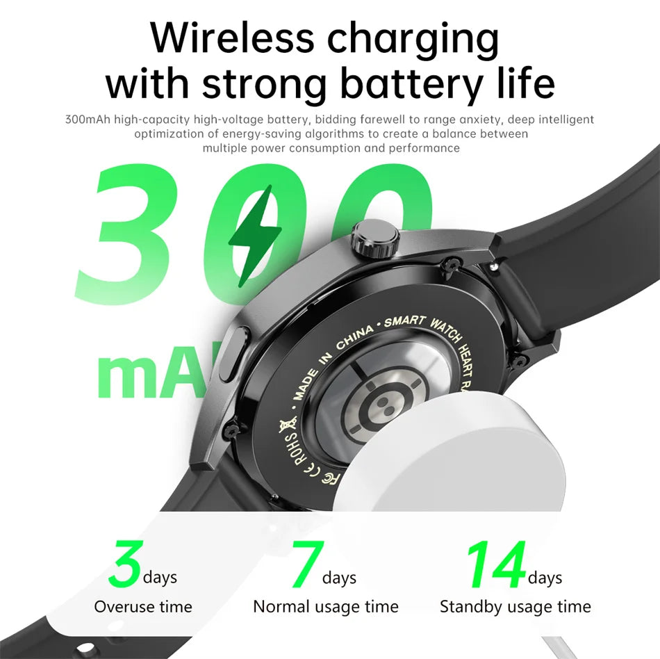 Bold Smartwatch met AI-assistentie + 2 Smartwatch bandjes & draadloze oplader