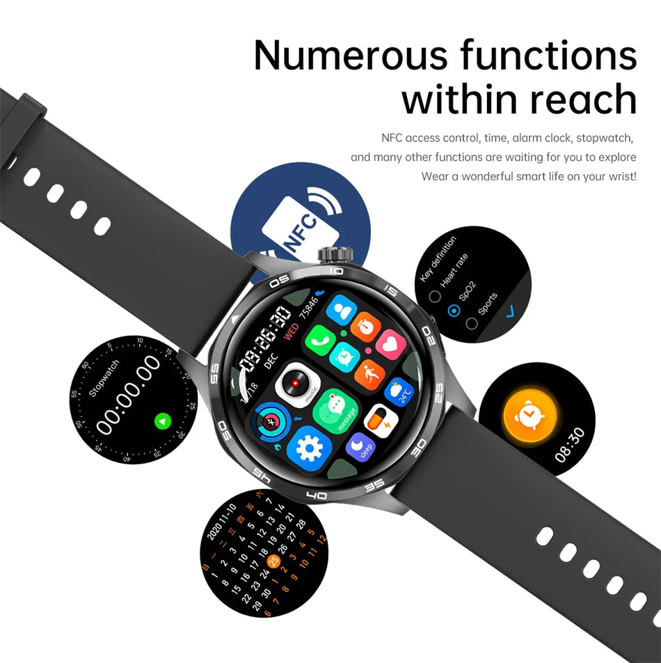Bold Smartwatch met AI-assistentie + 2 Smartwatch bandjes & draadloze oplader
